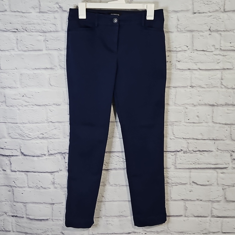 Express Women's Straight Leg Pants Navy Blue